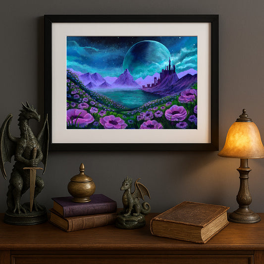 Blooms by Moonlight – Fantasy Art Print