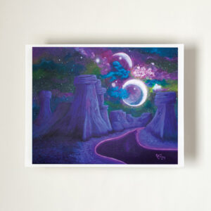 Purple Planet Fine Art Print by Amy Denise