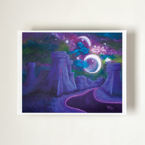 Purple Planet Fine Art Print by Amy Denise